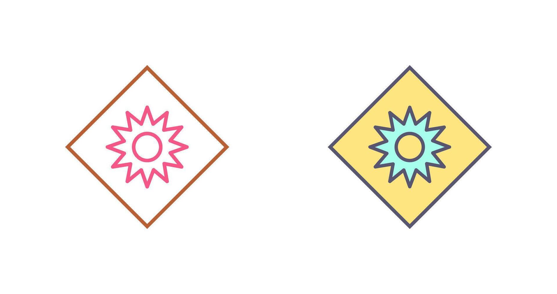 Optical Radiation Icon Design vector