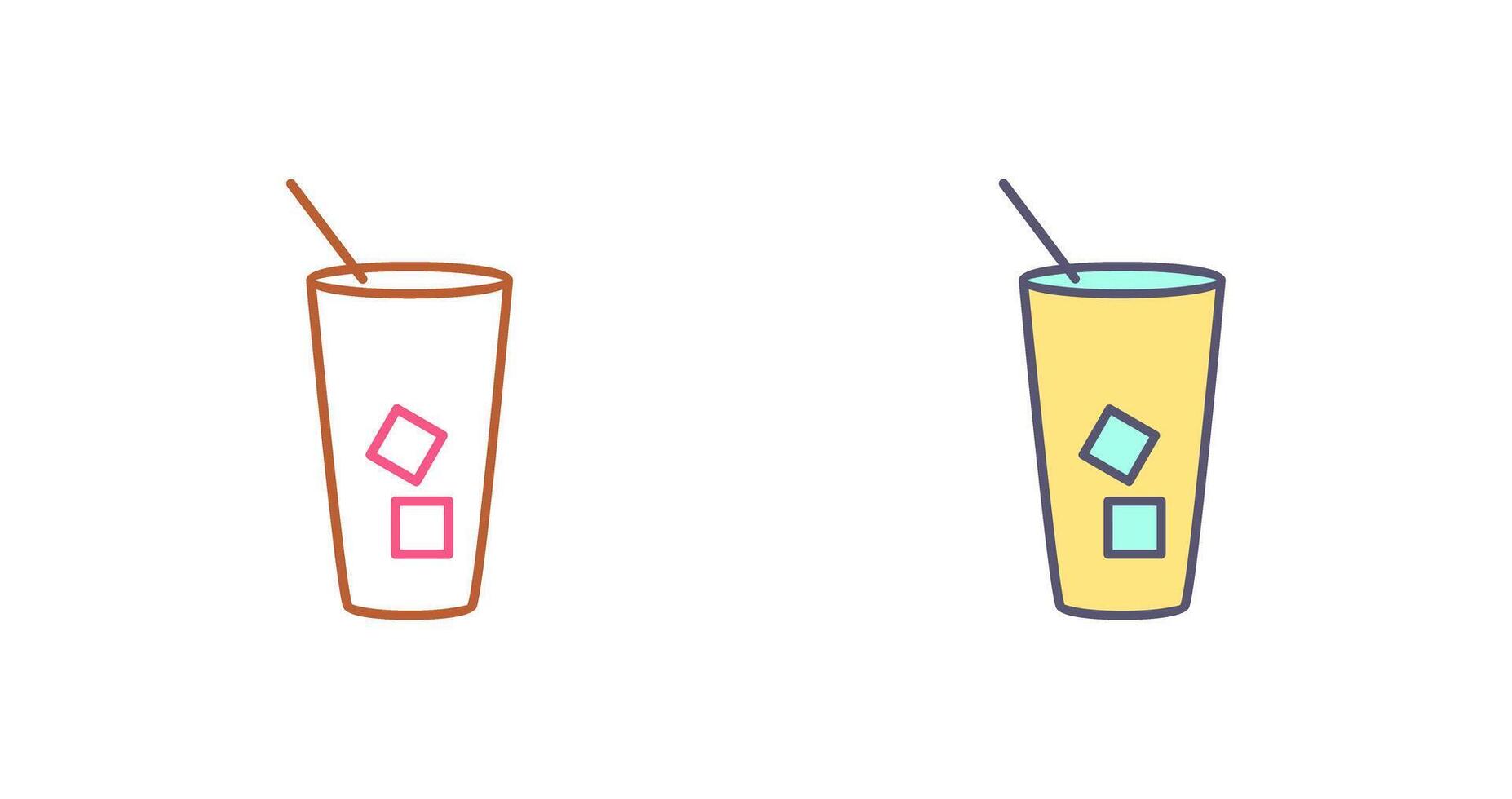 Iced Coffee Icon Design vector