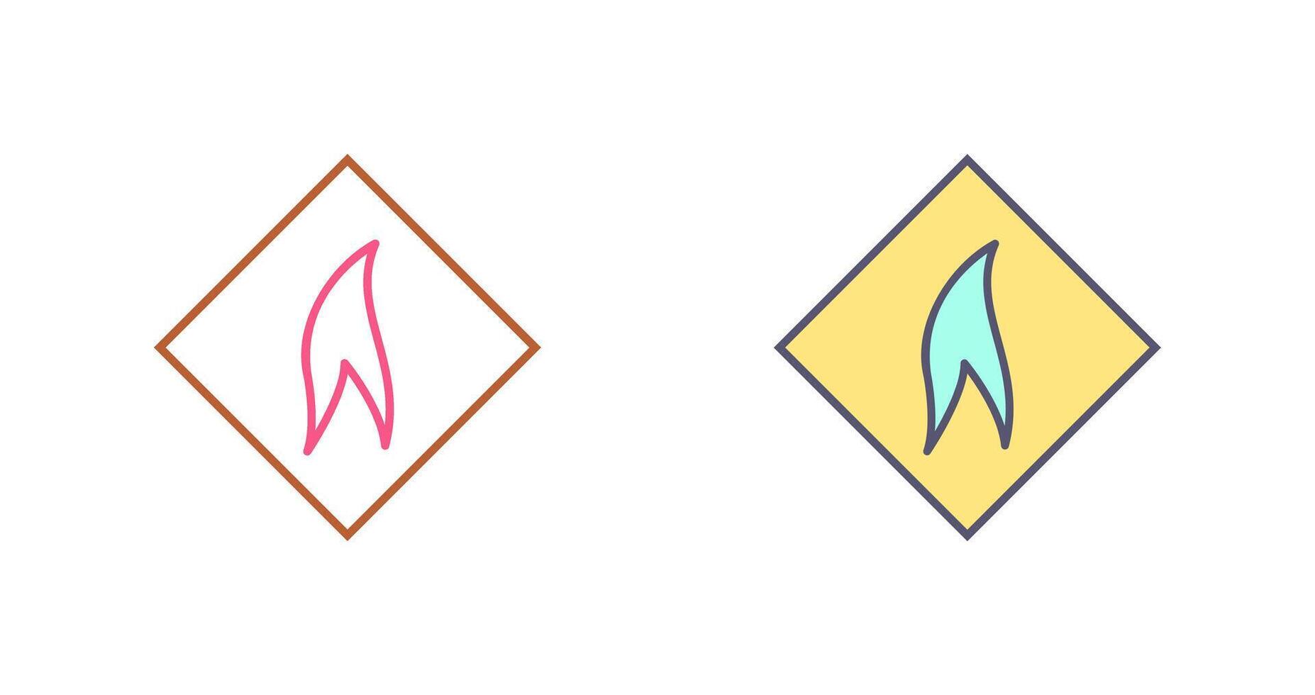 Flammable Material Icon Design vector
