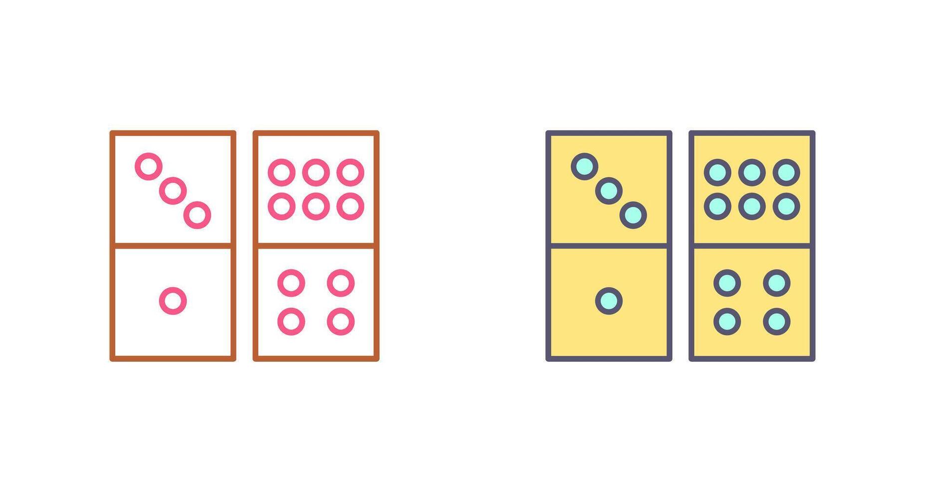 Domino Game Icon Design vector