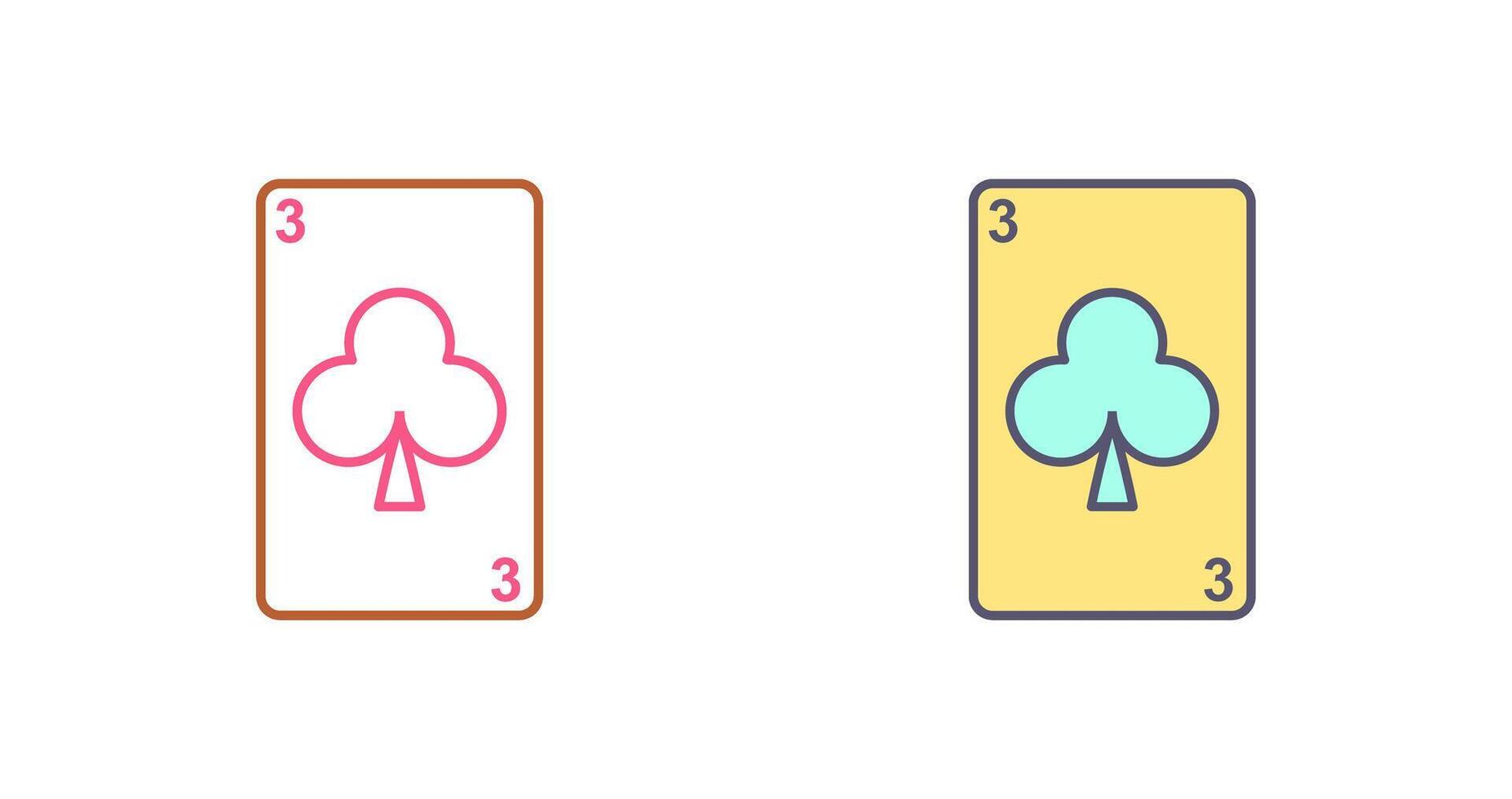 Clubs Card Icon Design vector