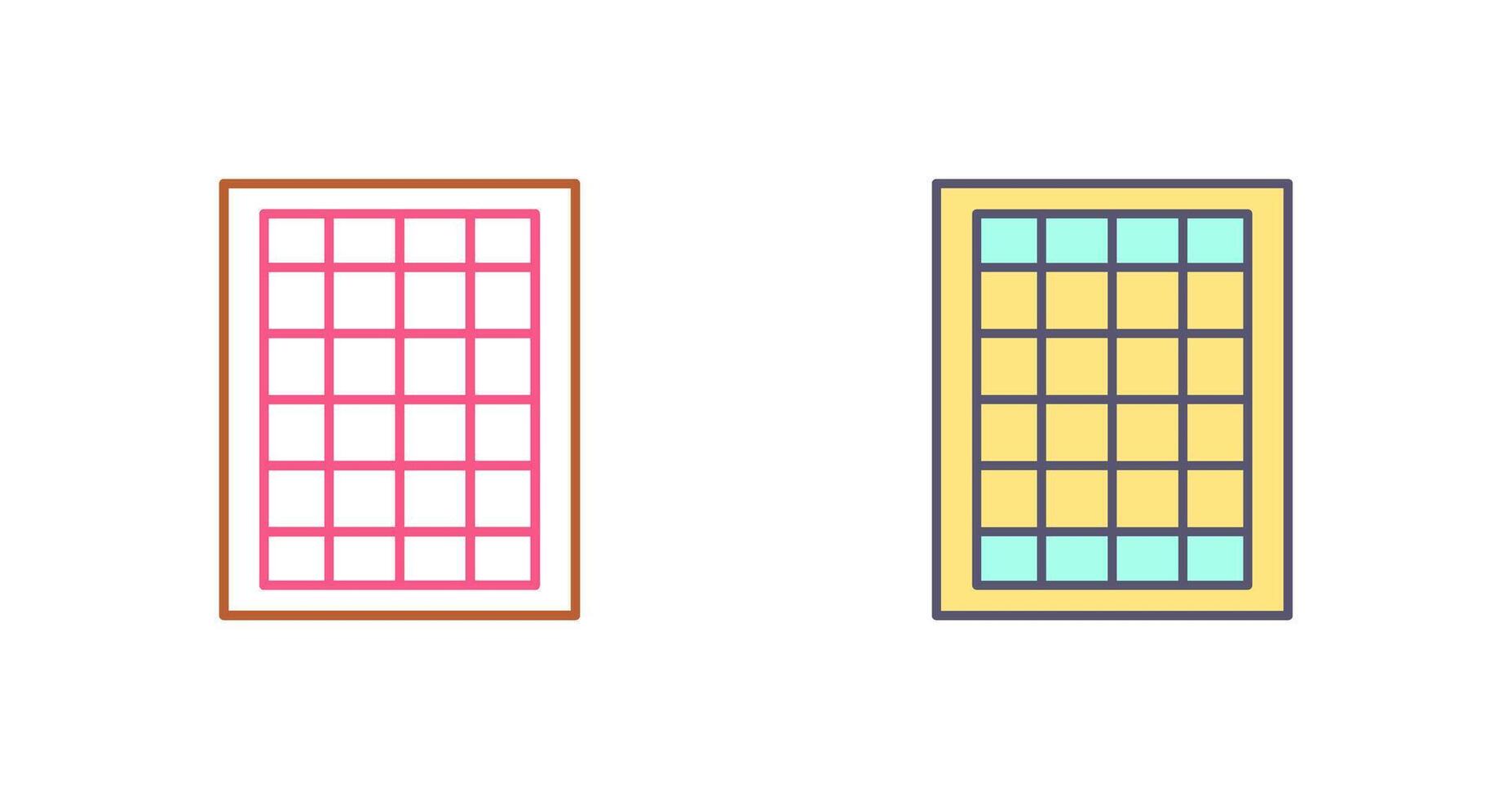 Table of Rates Icon Design vector