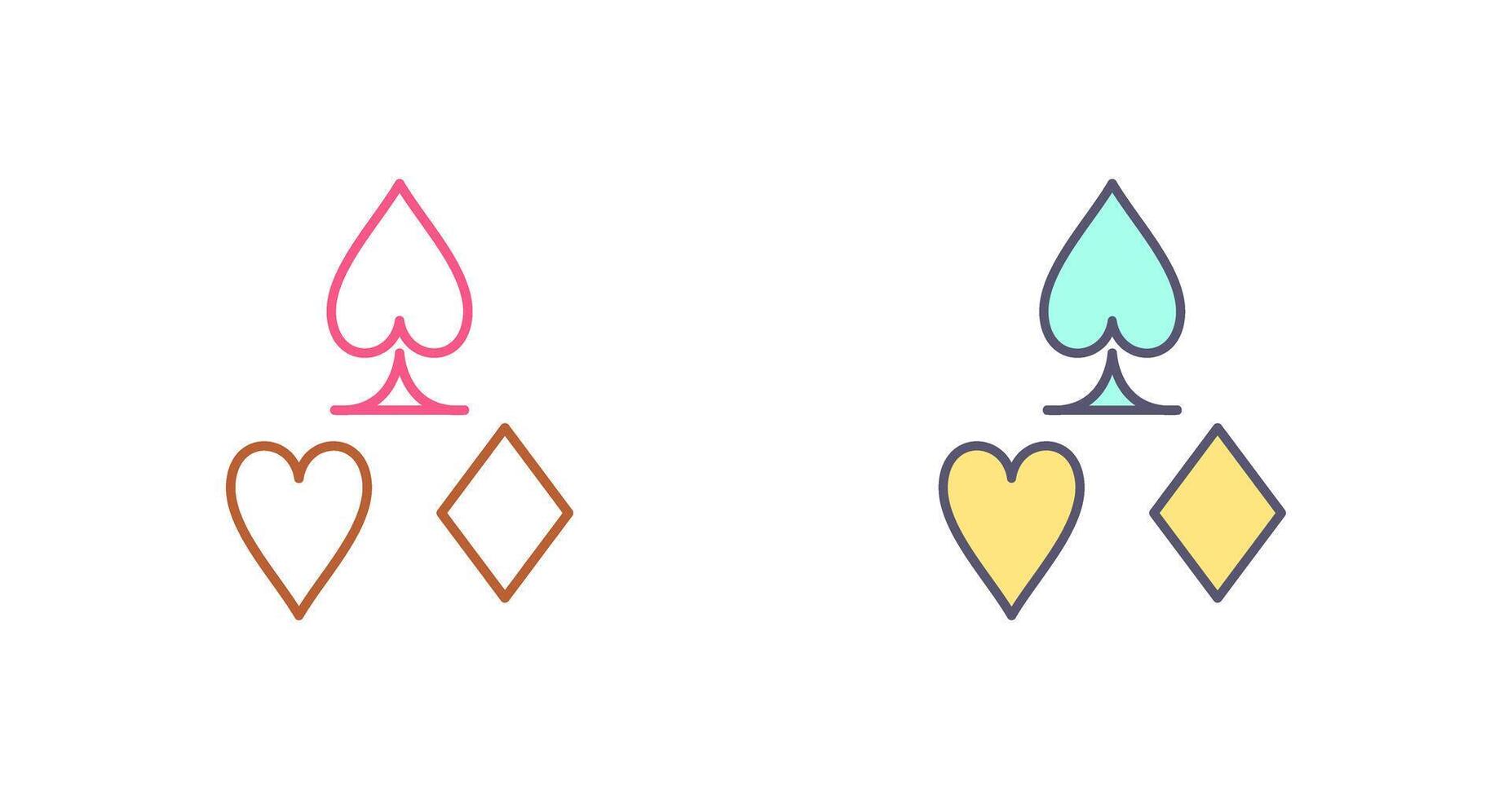 Card Suits Icon Design vector
