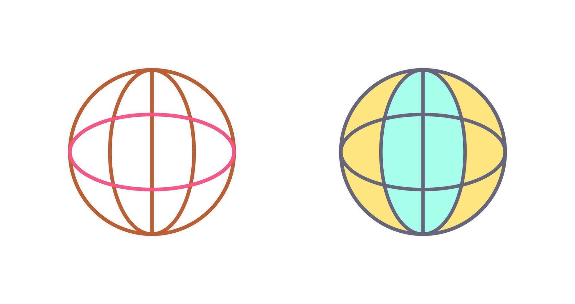 Unique Globe Icon Design vector