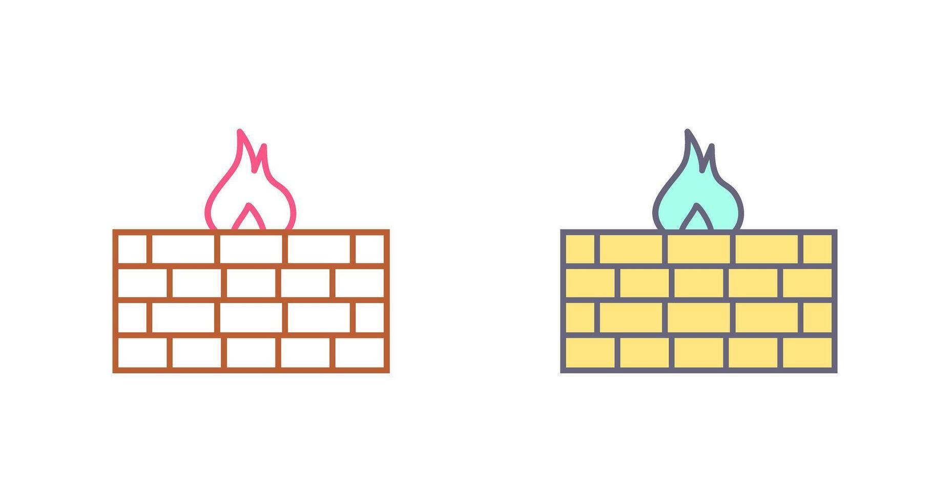 Unique Firewall Icon Design vector