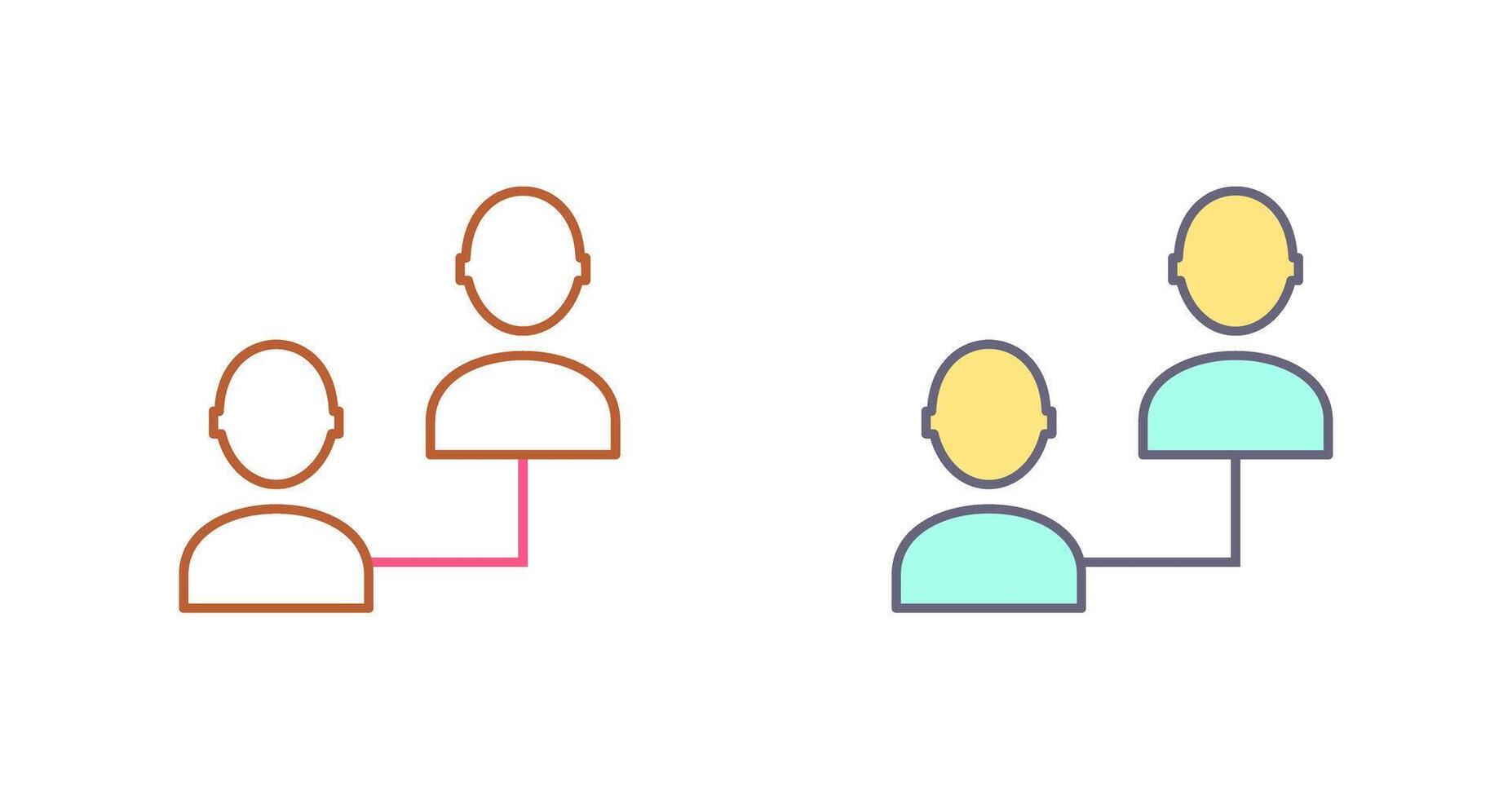 Unique Connected Profiles Icon Design vector