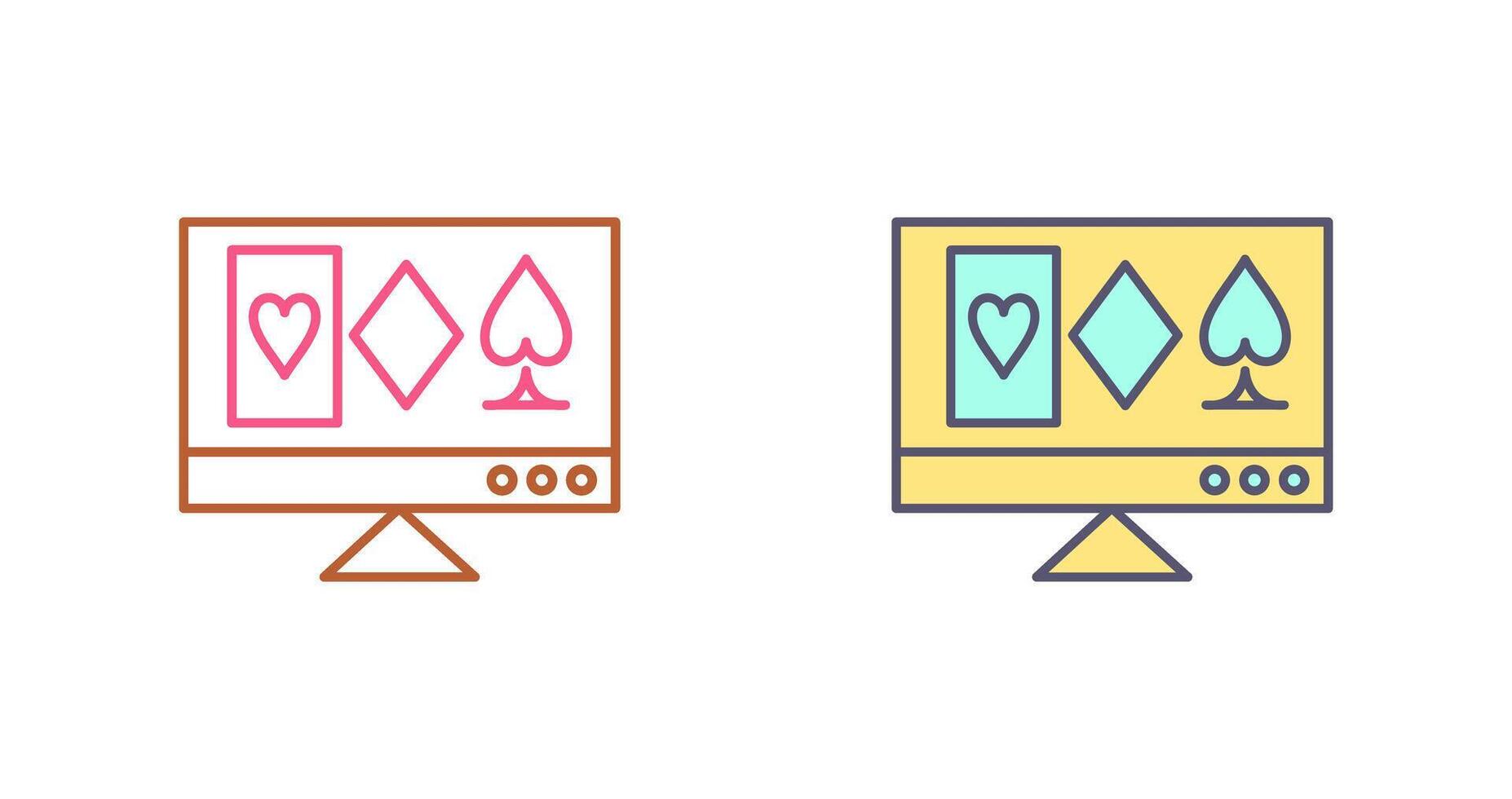 Online Gambling Icon Design vector