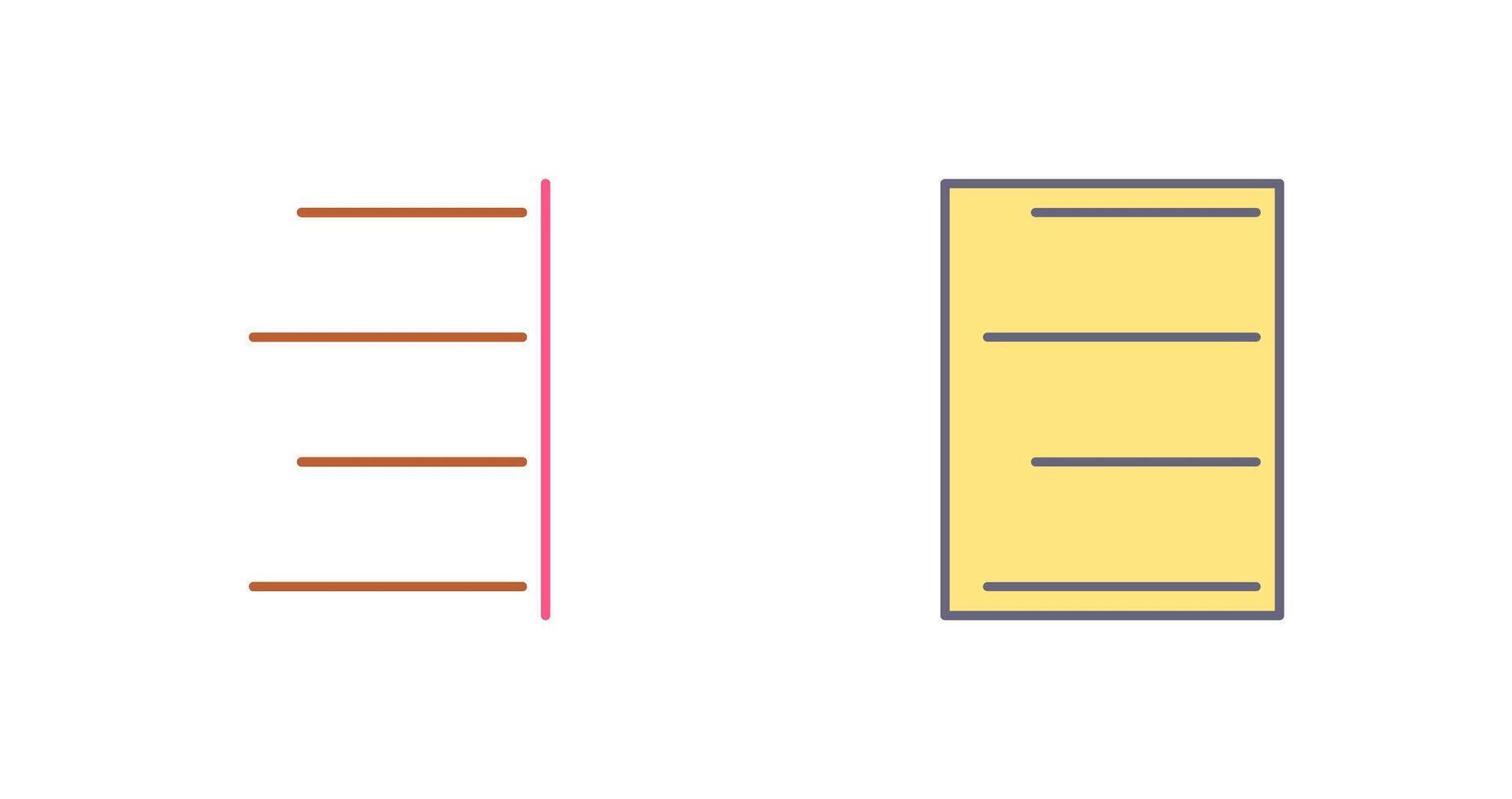 Unique Right Align Icon Design vector