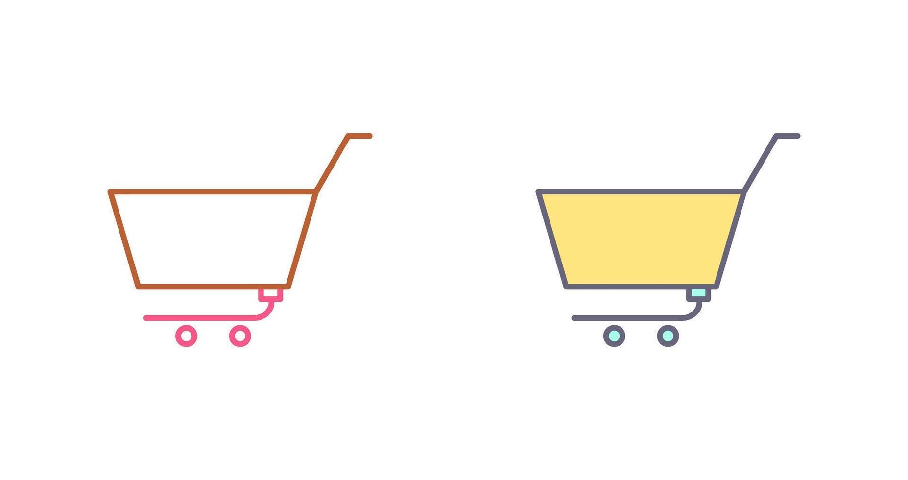 Unique Empty Cart Icon Design vector
