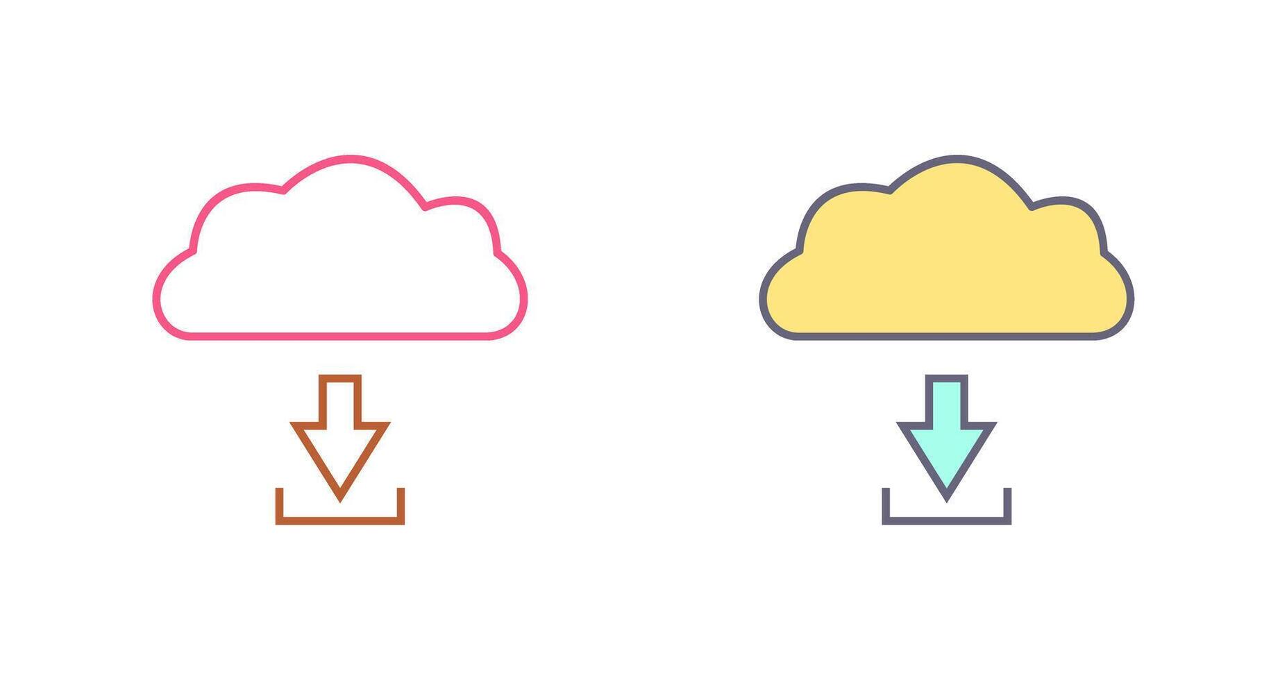 Unique Download from Cloud Icon Design vector