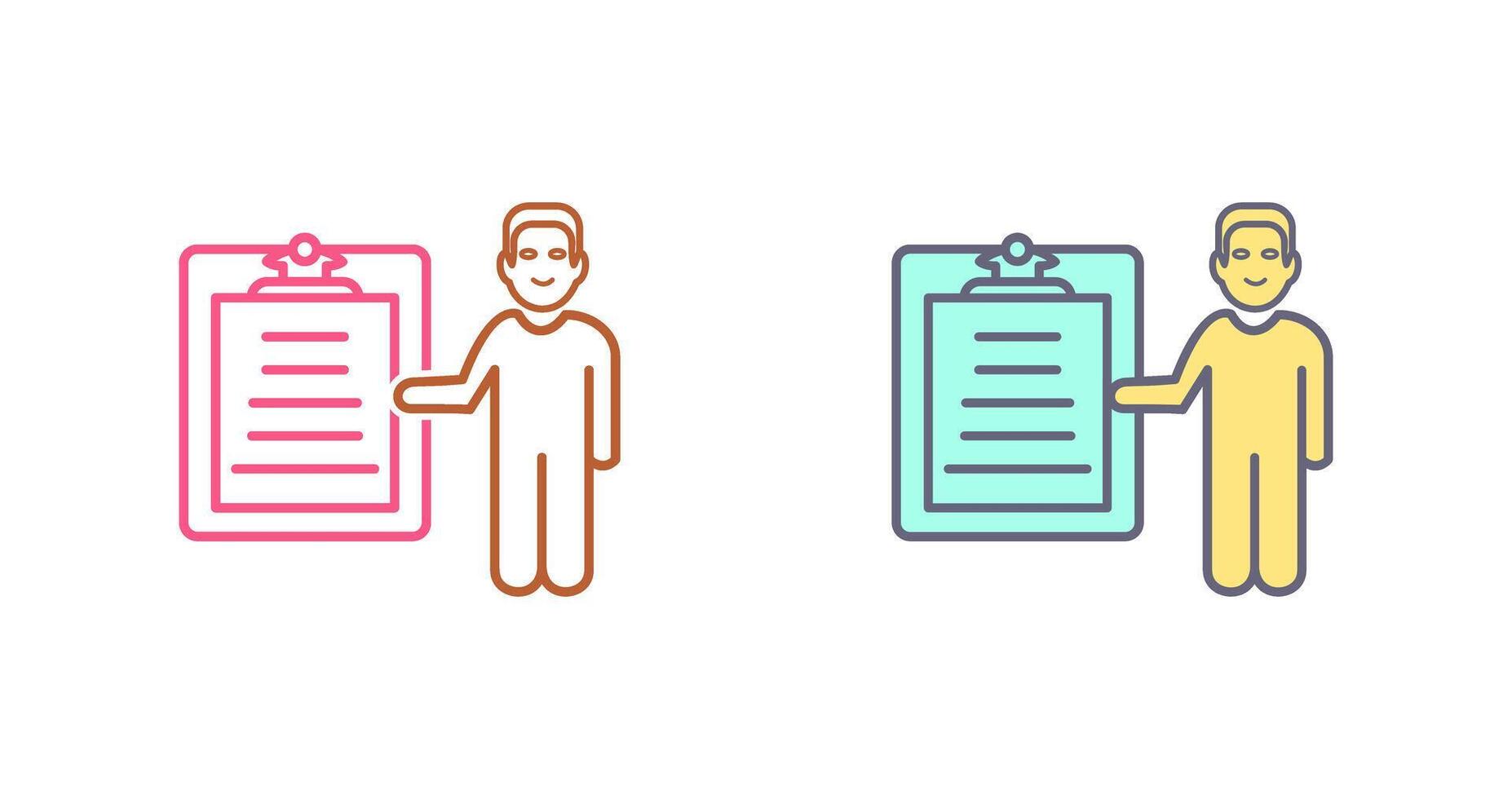 Unique Male Presenter Icon Design vector