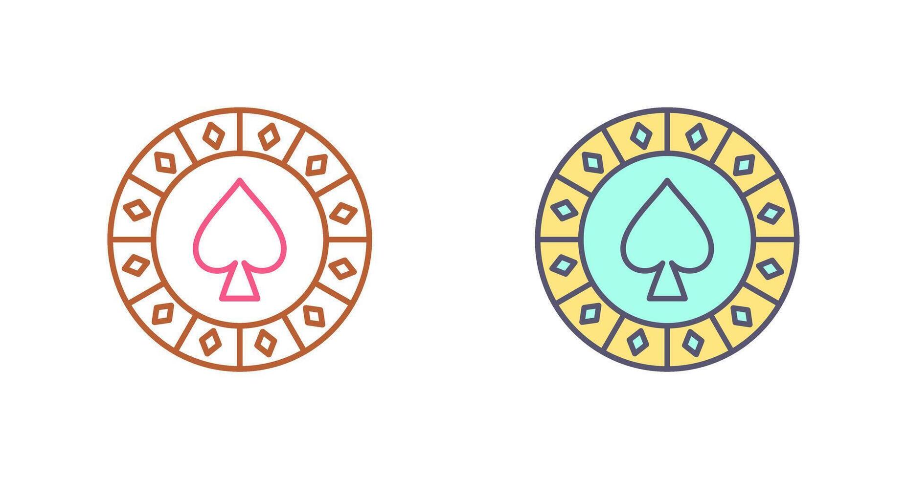 Spade Chip Icon Design vector