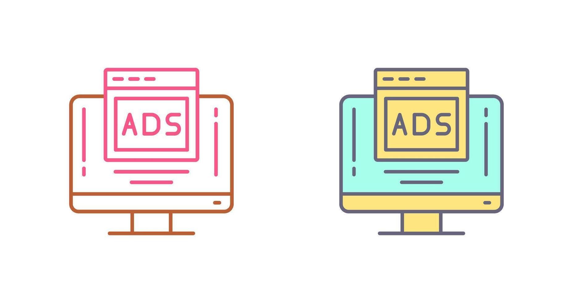 Digital Advertising Icon Design vector