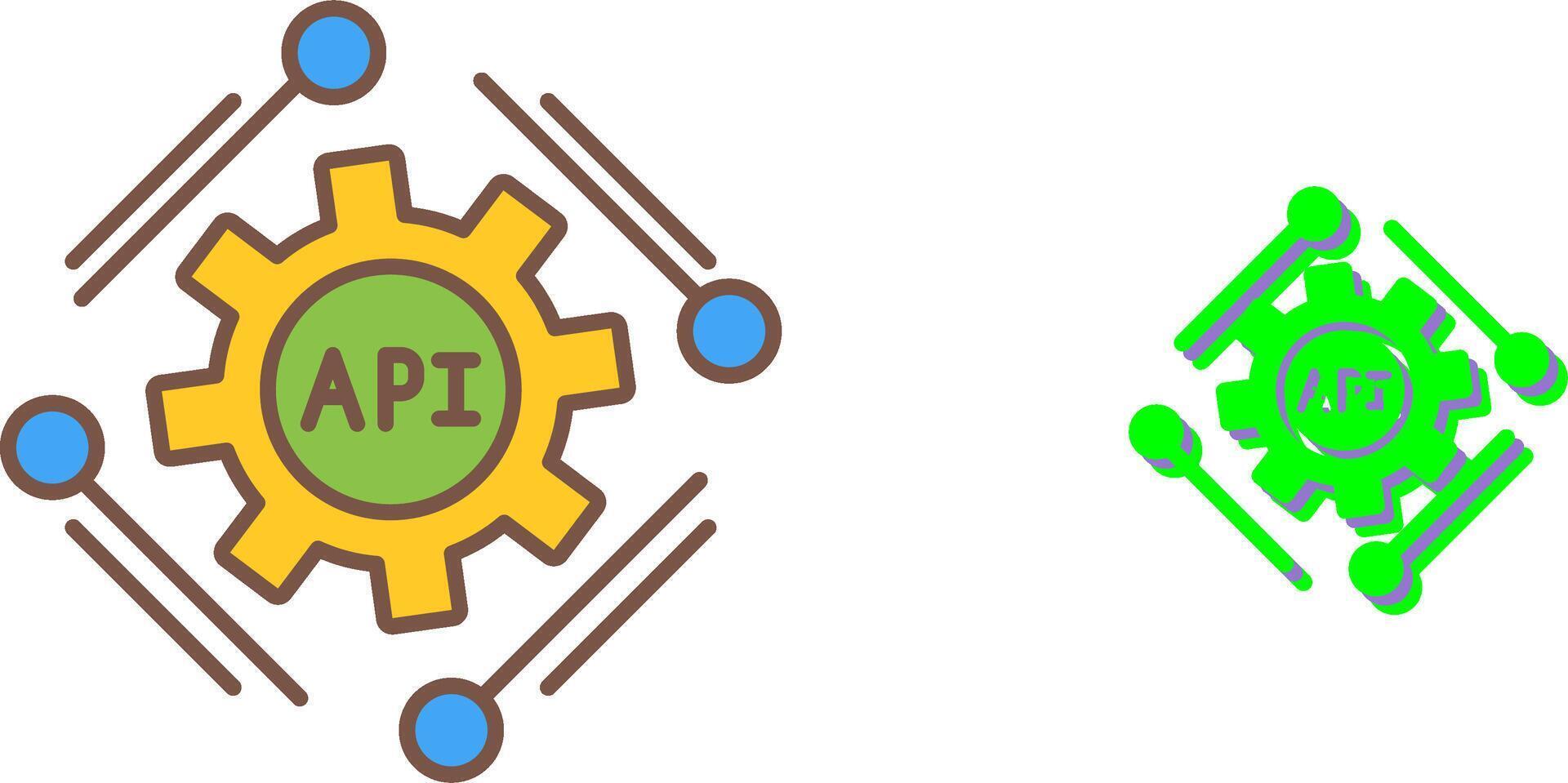 Api Icon Design vector