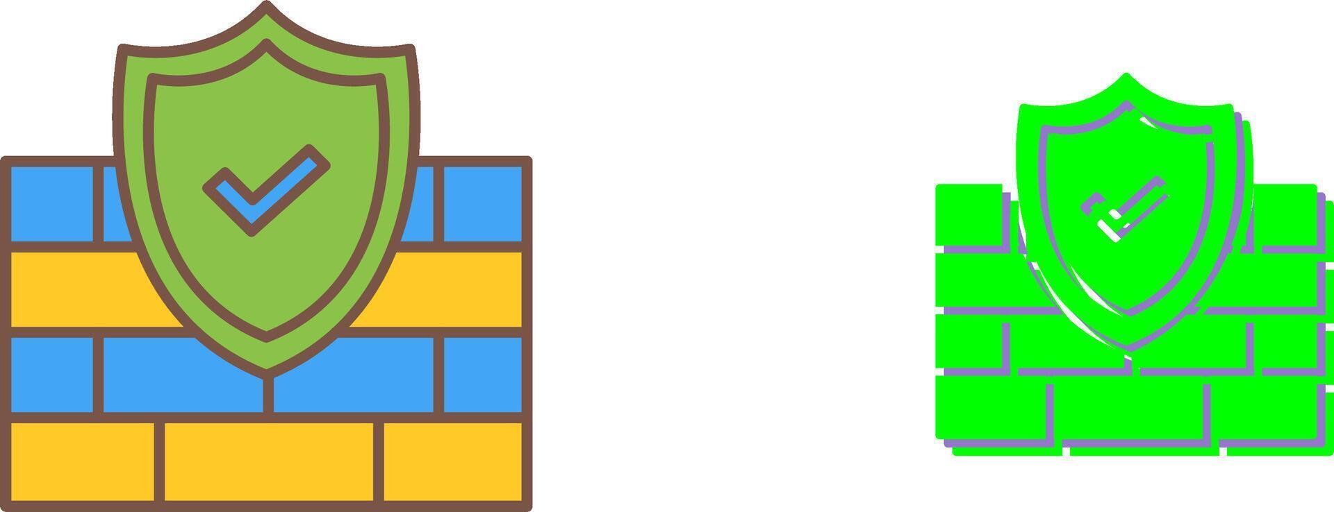 FireWall Icon Design vector