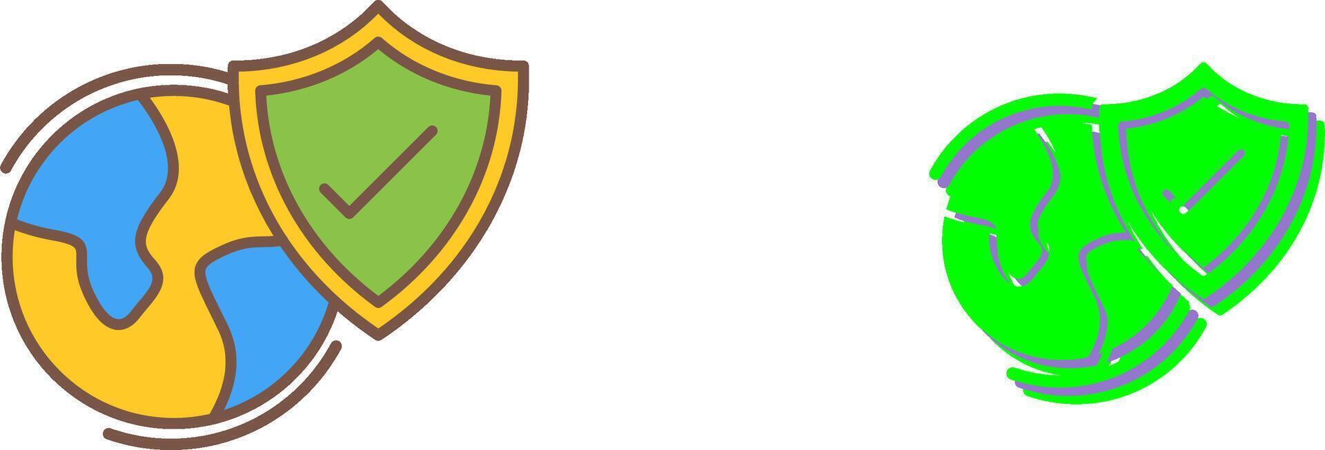 Worldwide Security Icon Design vector