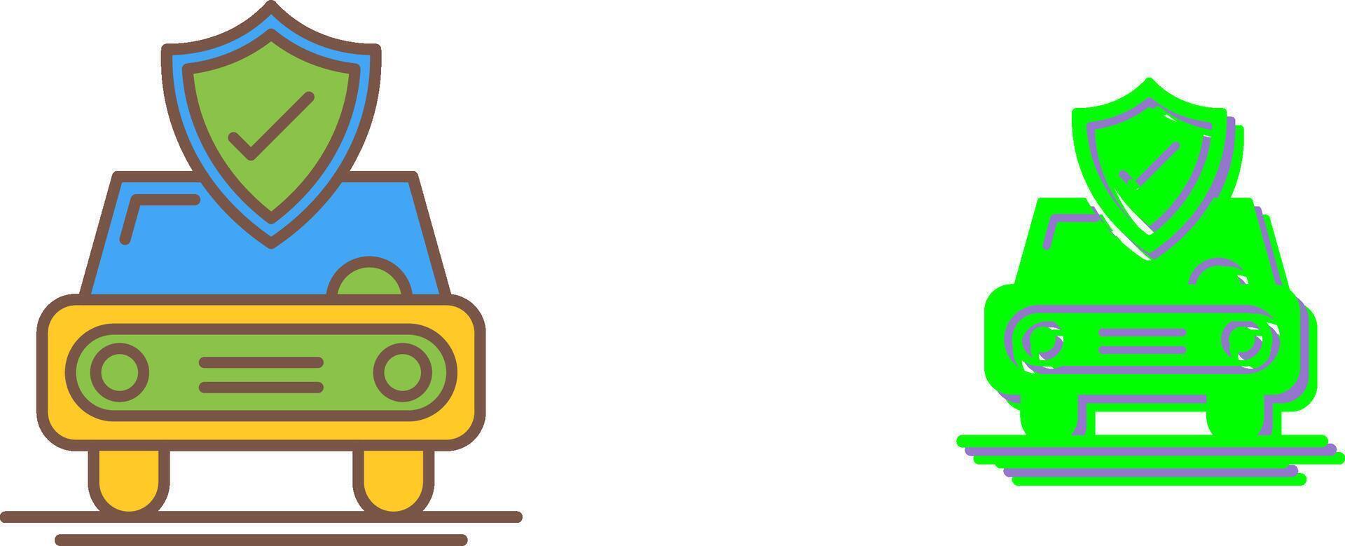 Car Protection Icon Design vector