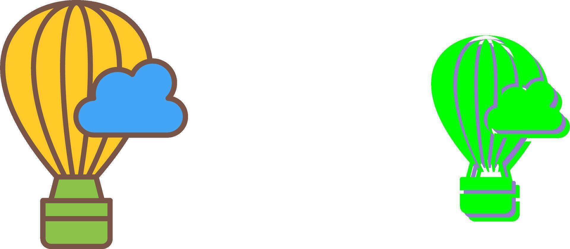 Hot Air Baloon Icon Design vector