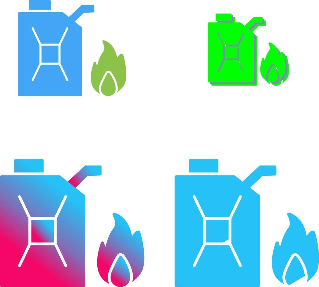Unique Fuel to Fire Icon Design vector