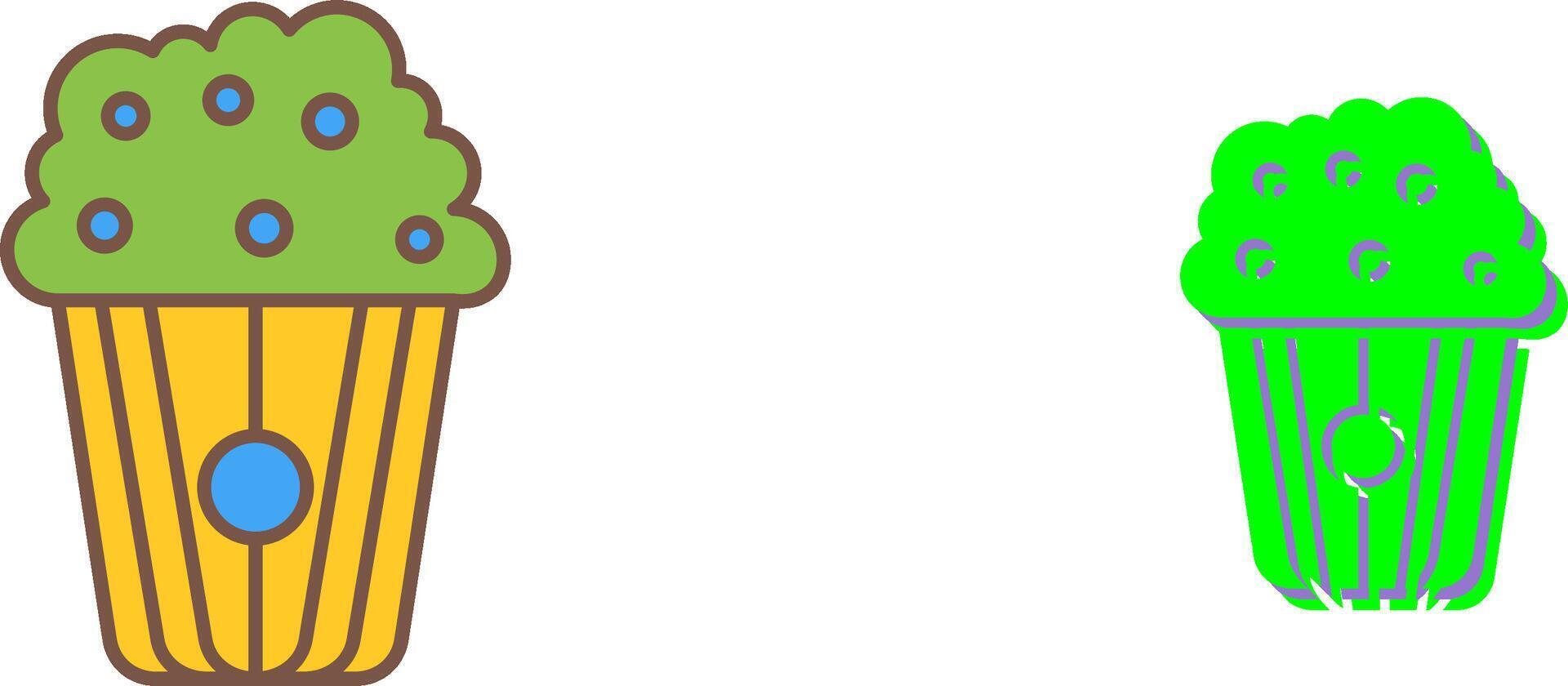 Pop corn Icon Design vector