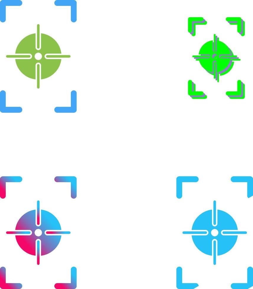 Unique Focus Vertical Icon Design vector