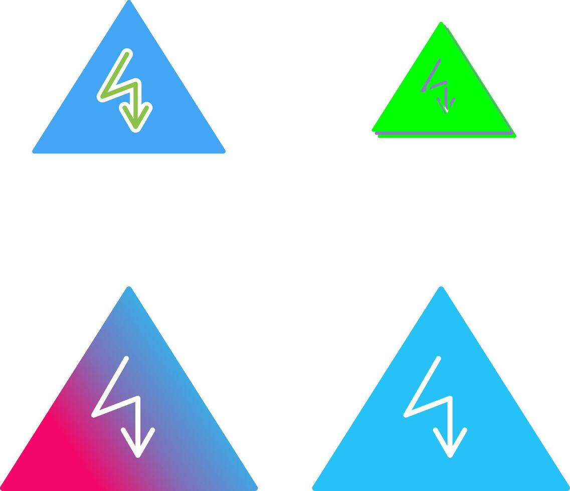 Unique Electricity Danger Icon Design vector