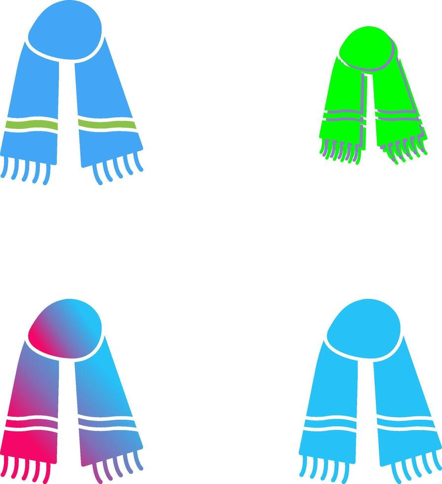 Warm Scarf Icon Design vector