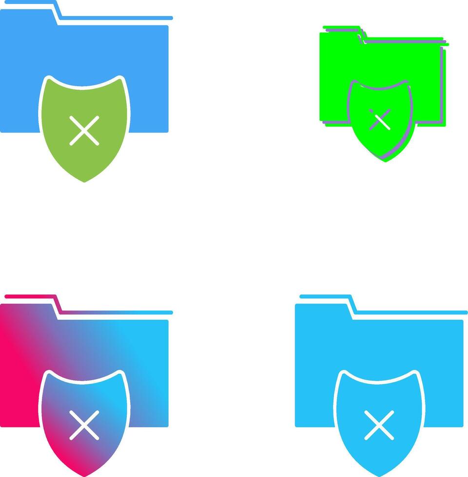 Vulnerable Folder Icon Design vector