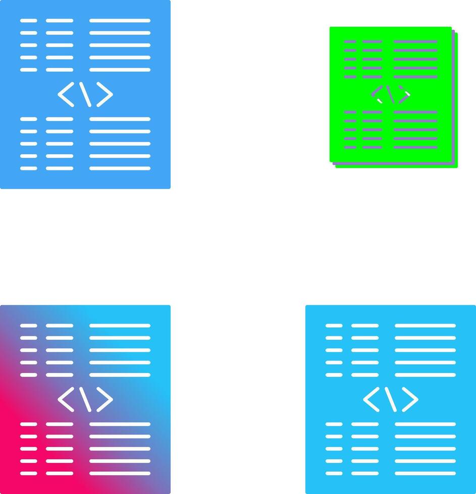 Piece of Code Icon Design vector