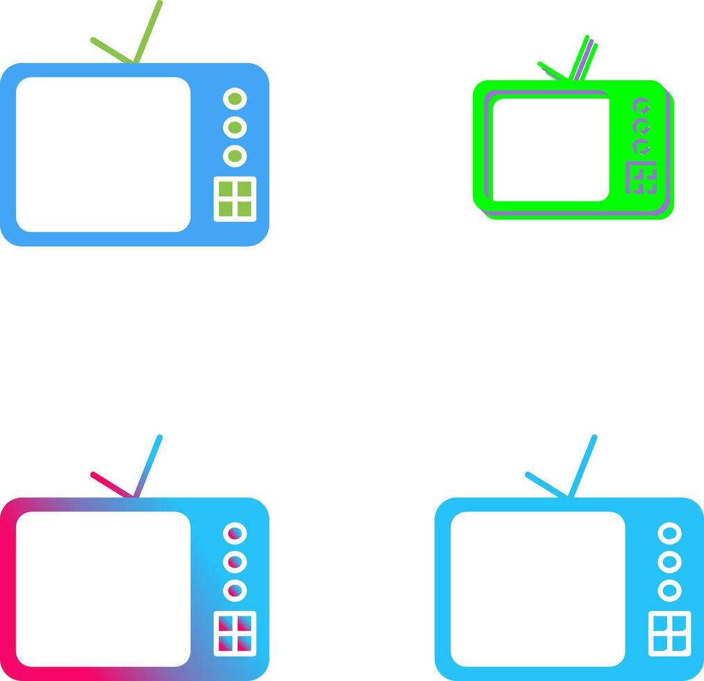 TV Set Icon Design vector