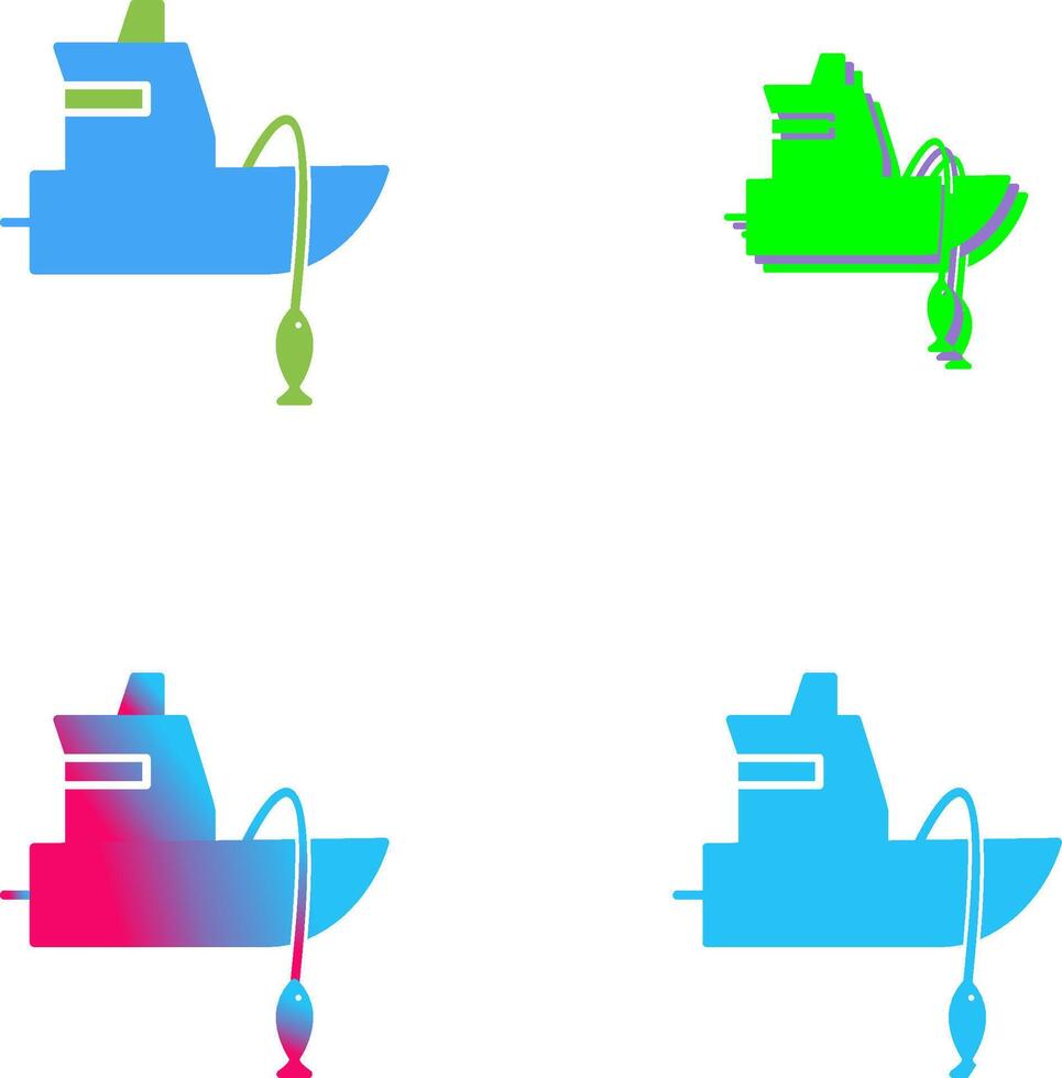 Fishing Boat Icon Design vector