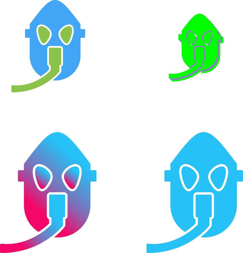 Unique Oxygen Mask Icon Design vector