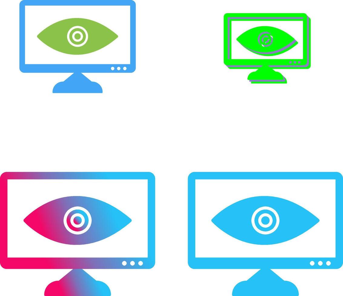 Unique Web Visibility Icon Design vector