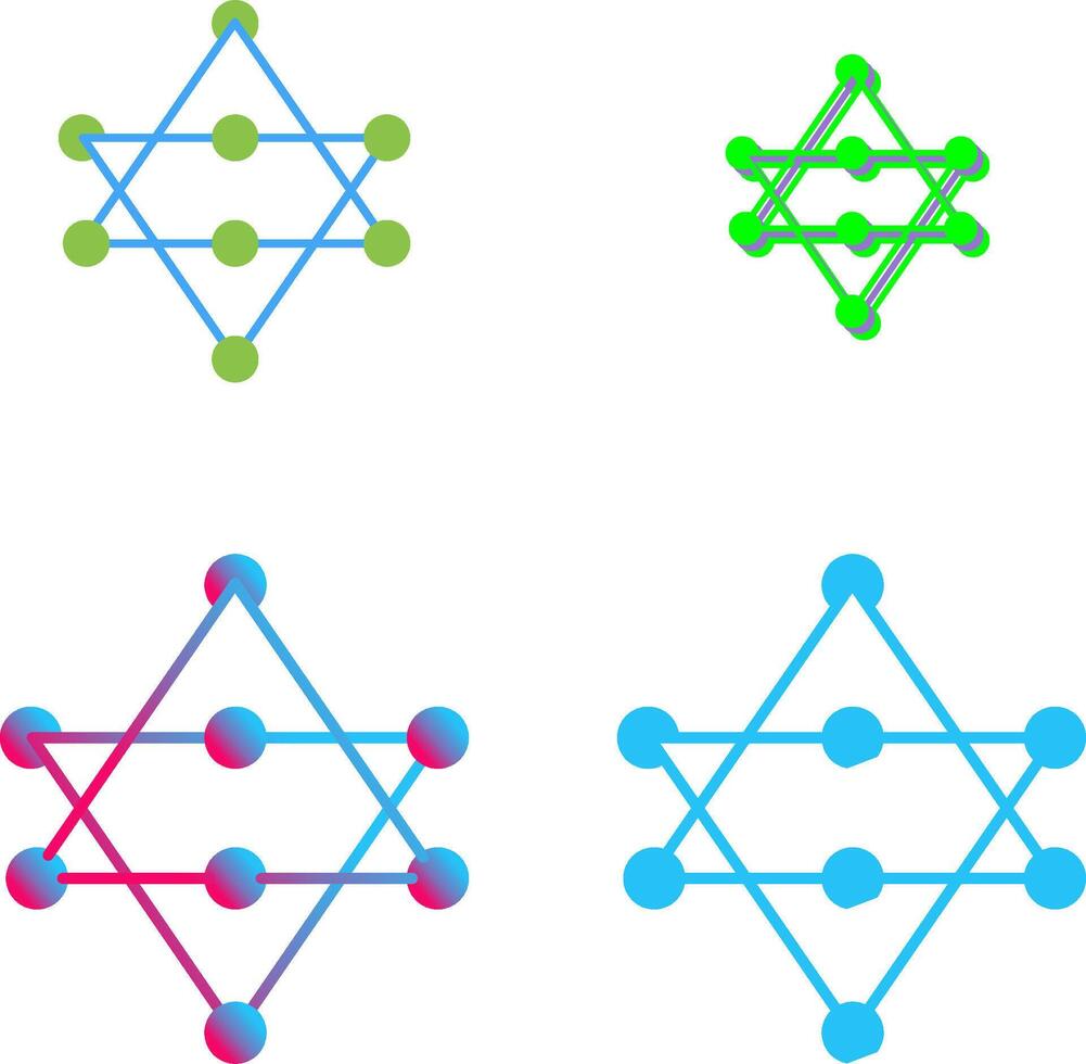 Unique Networks Icon Design vector
