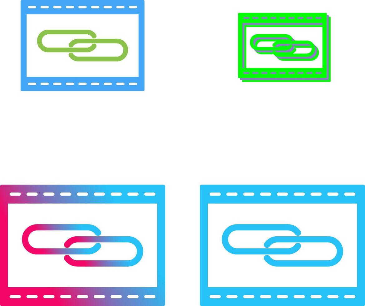 Unique Link Optimization Icon Design vector