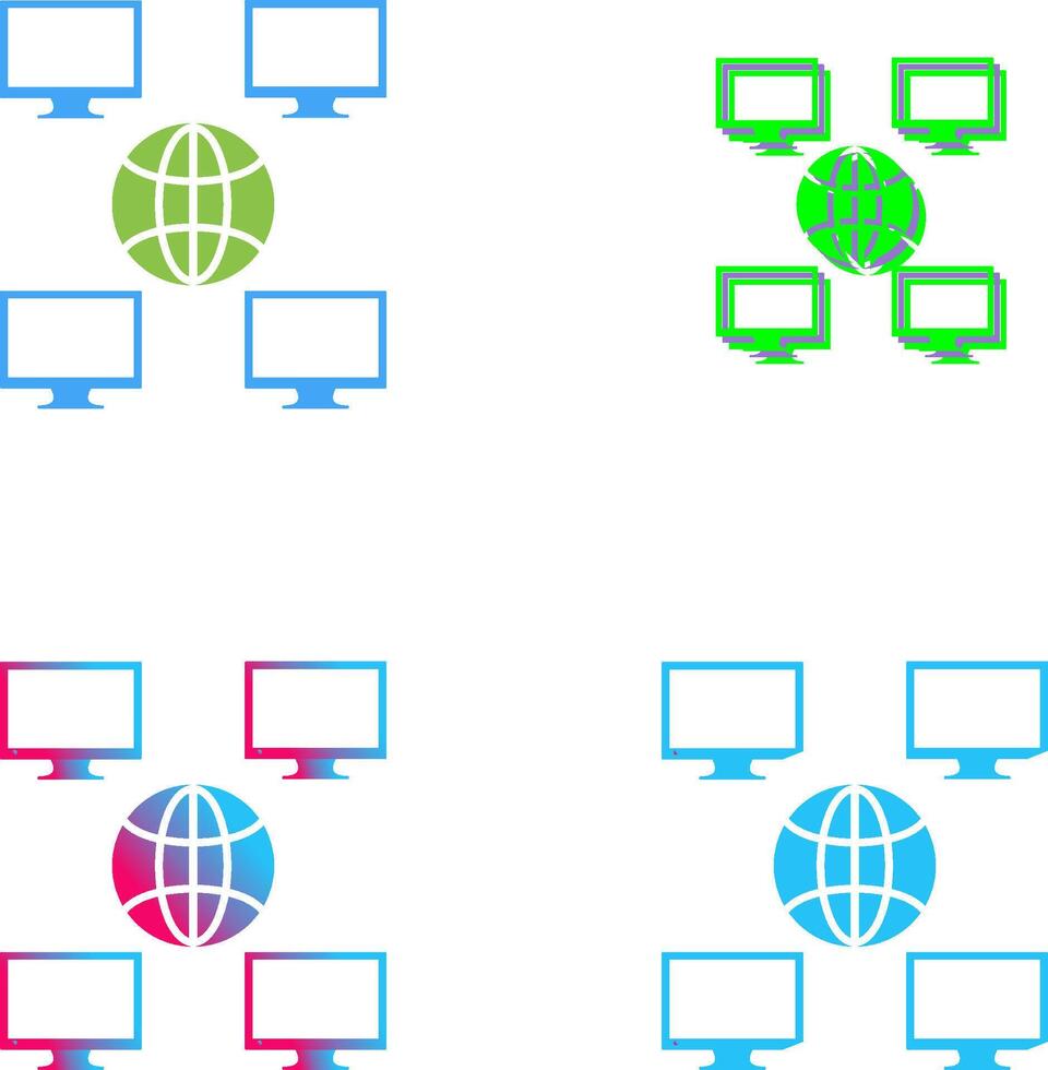 Unique Company Network Icon Design vector