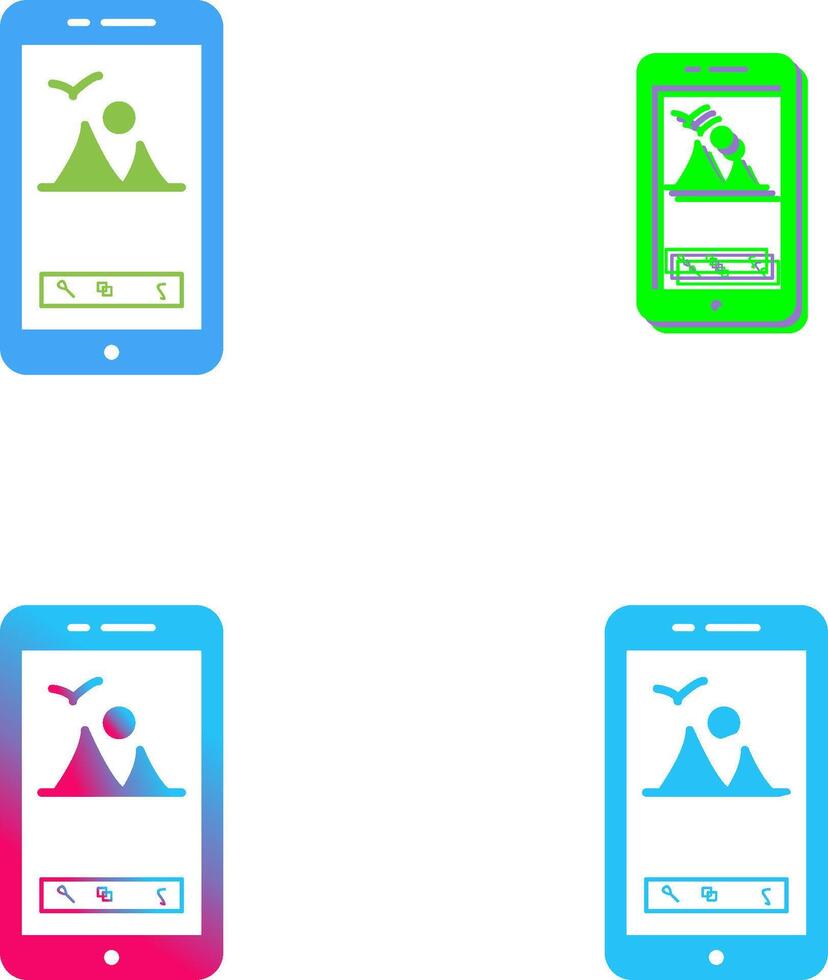 Unique Edit Picture Icon Design vector