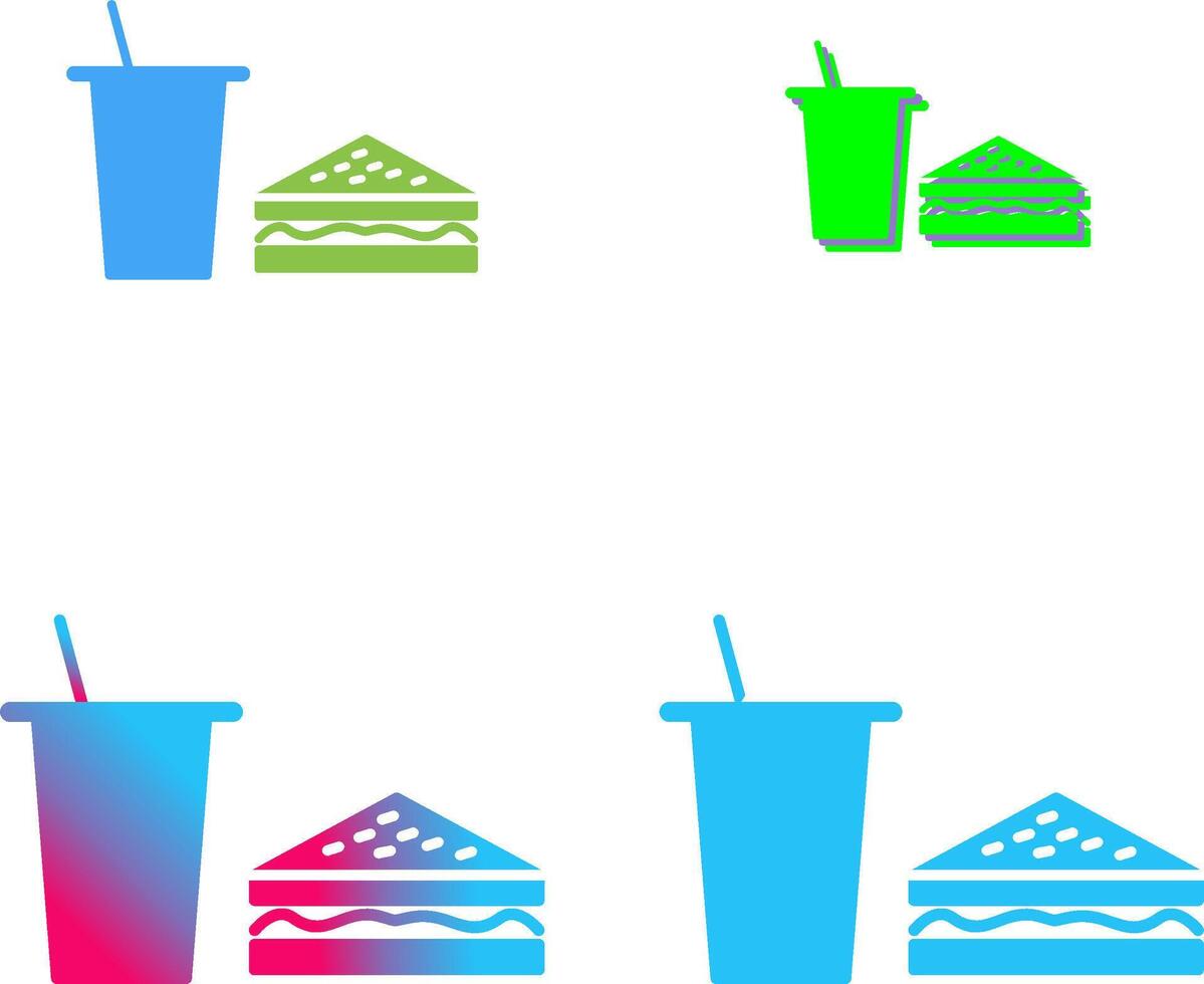 Unique Lunch Icon Design vector