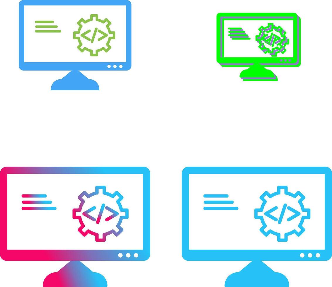 único código mejoramiento icono diseño vector