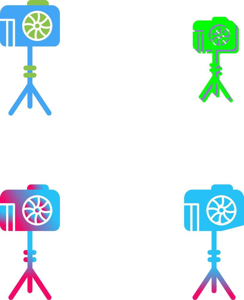 Unique Camera Stand Icon Design vector