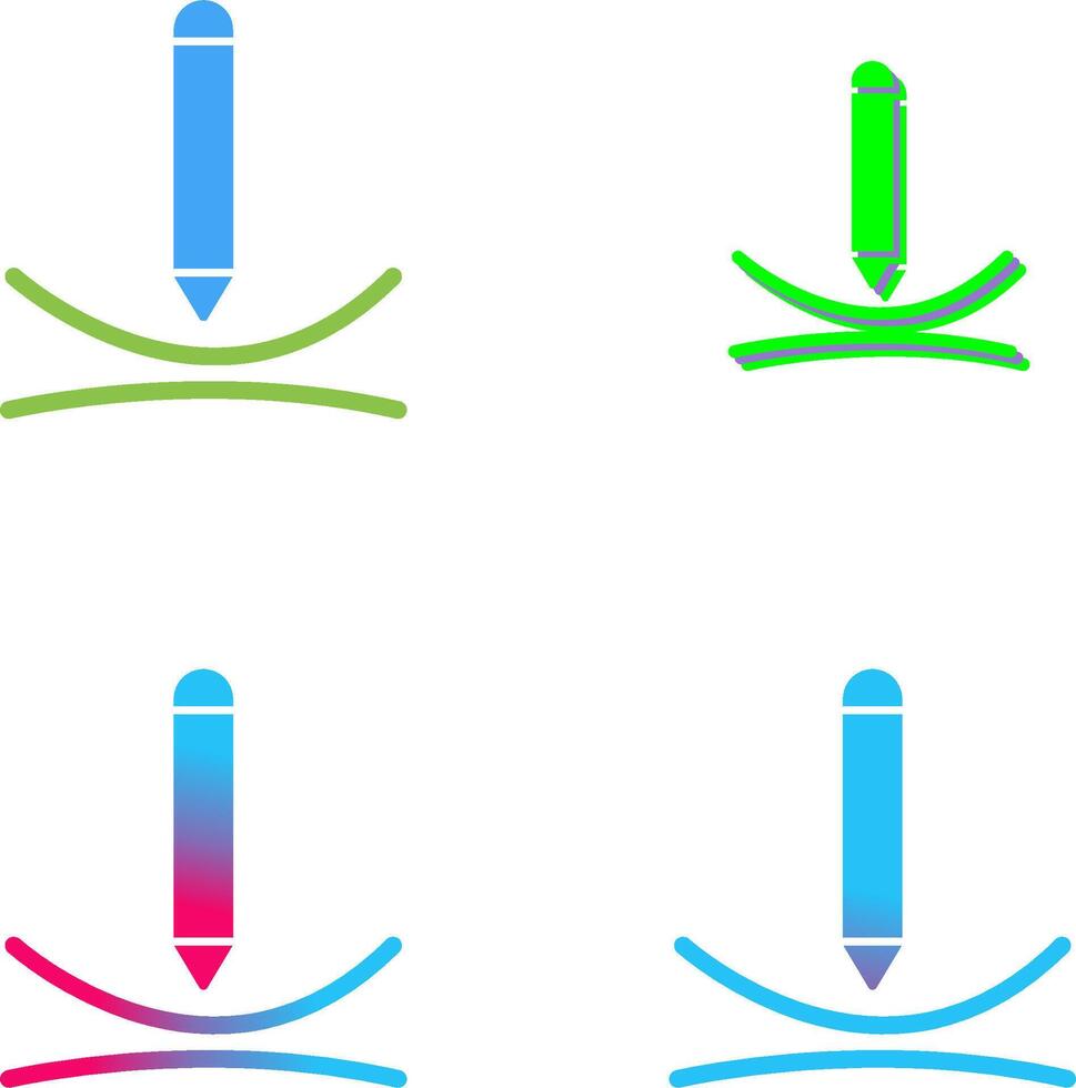 Draw Curve Icon Design vector