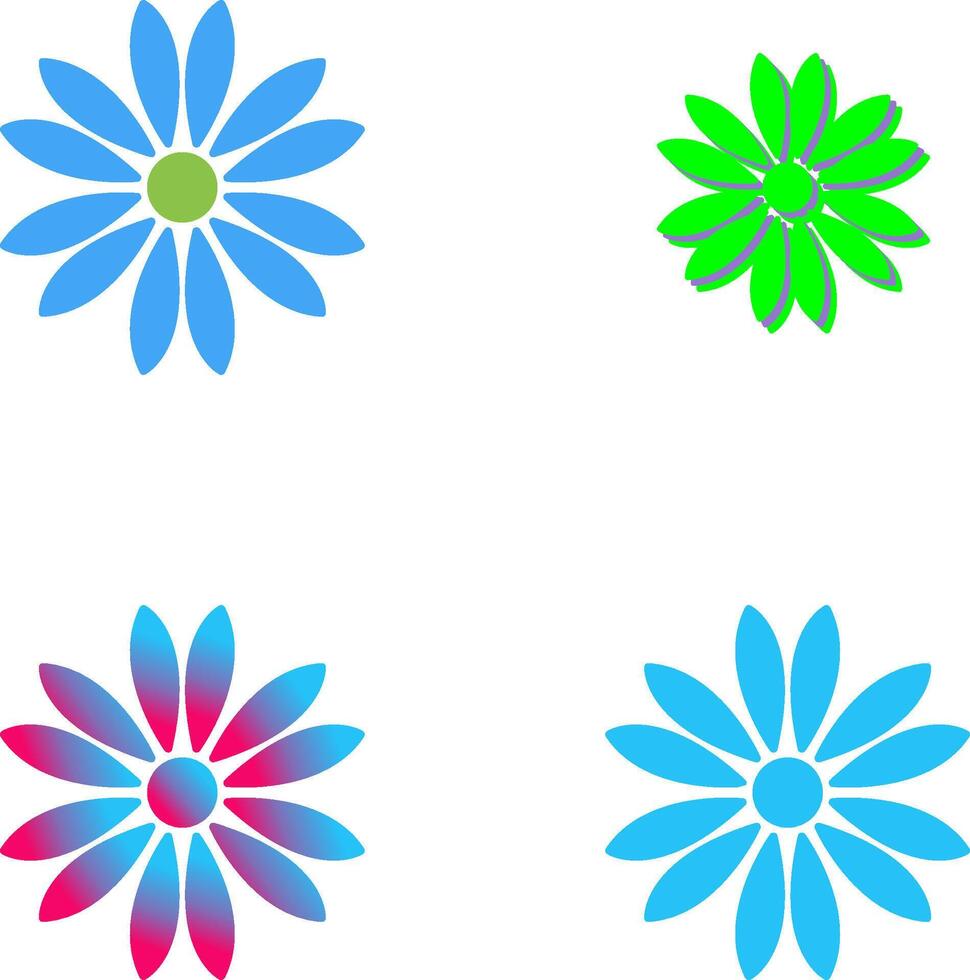 Unique Flower Icon Design vector