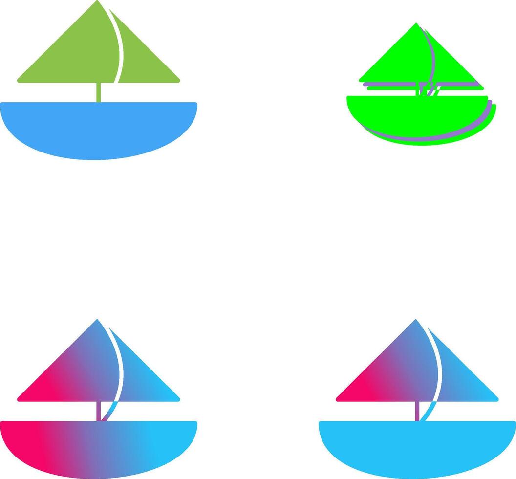 Small Yacht Icon Design vector