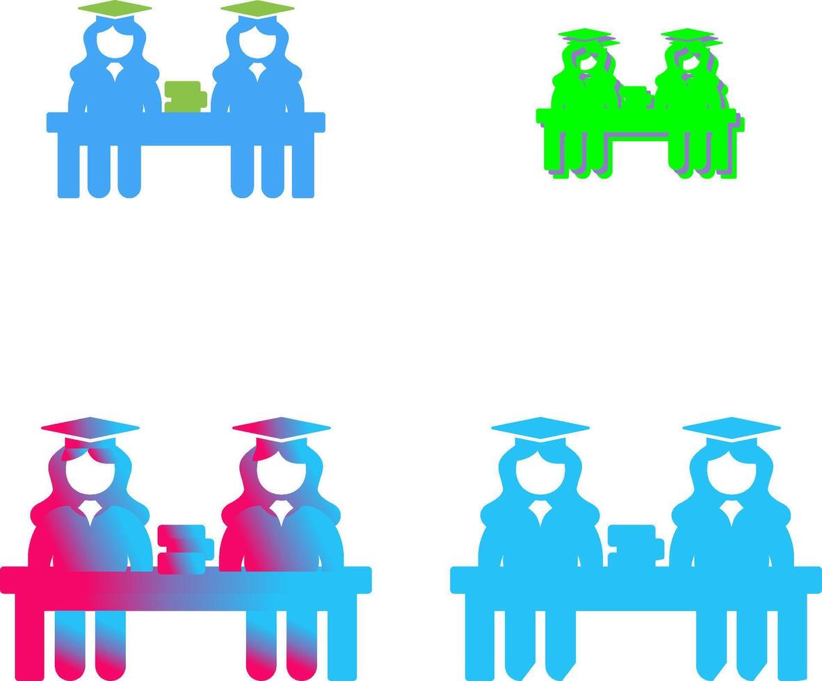 Unique Combined Study Icon Design vector
