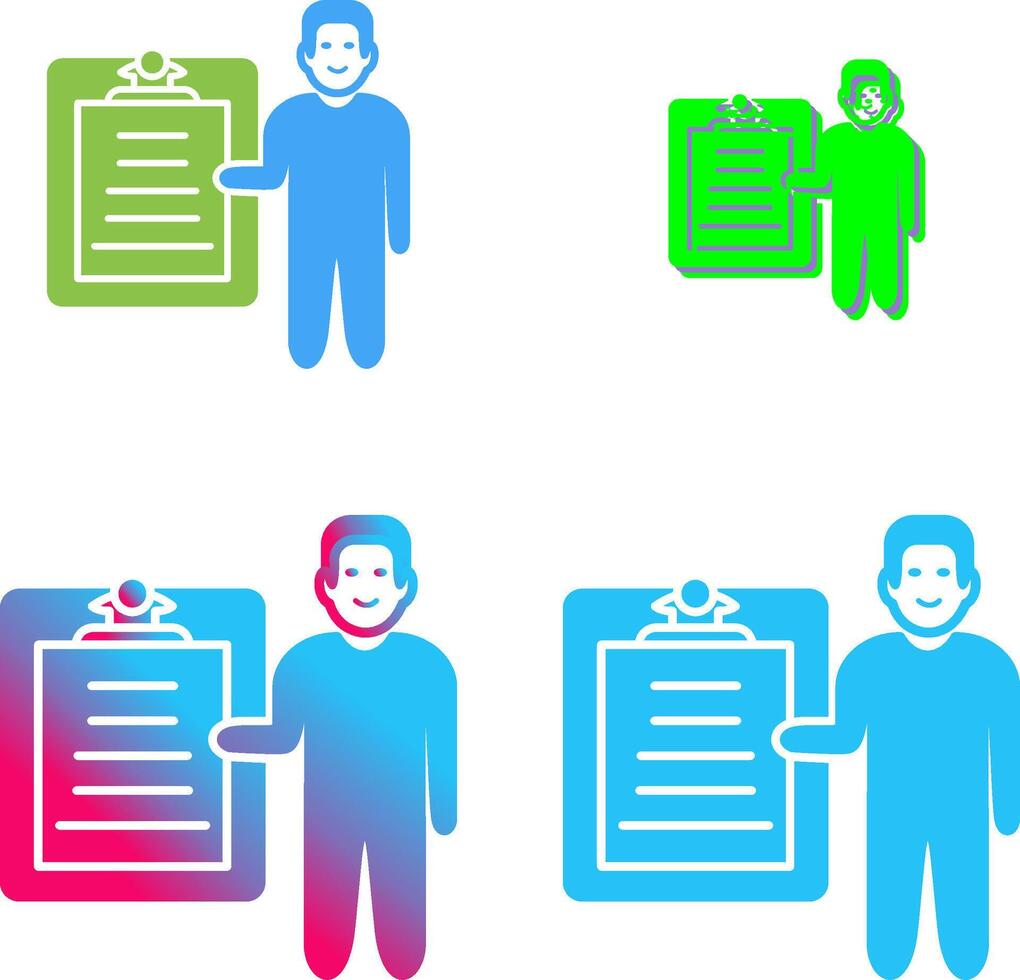 Unique Male Presenter Icon Design vector