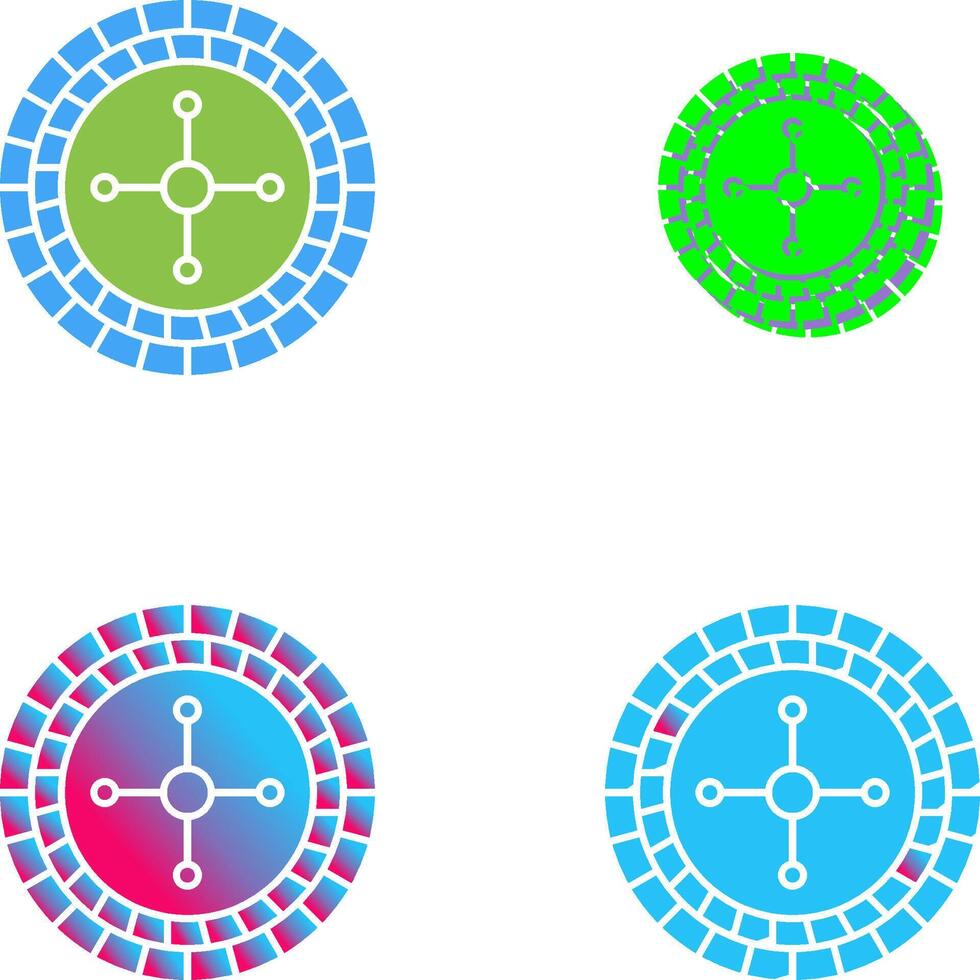 Roulette Icon Design vector