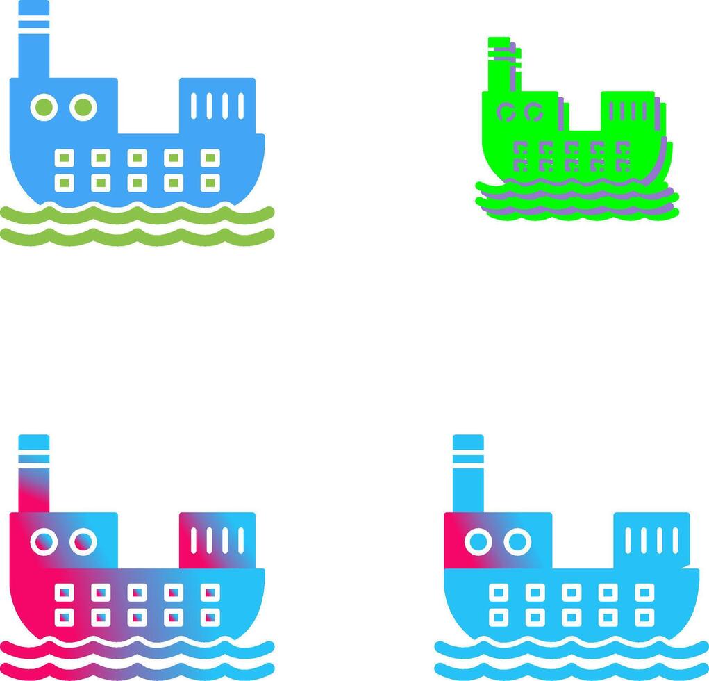 Cargo Ship Icon Design vector