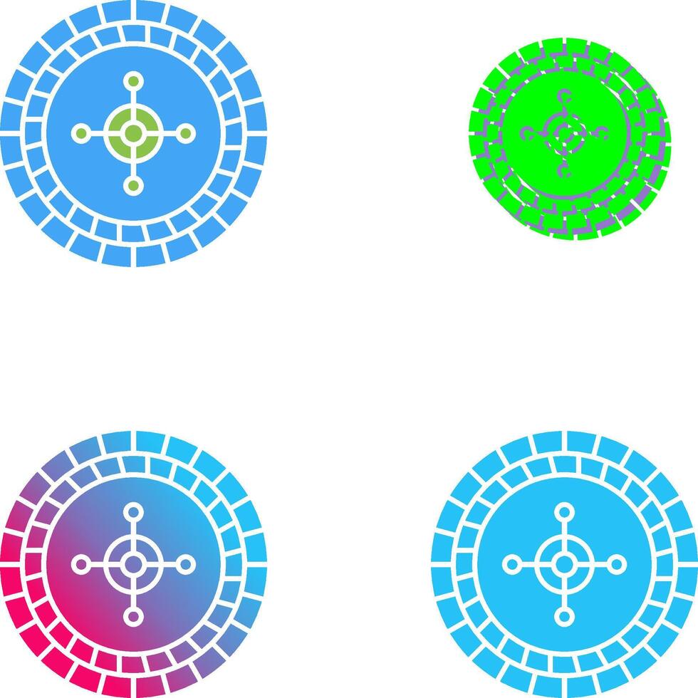 Roulette Icon Design vector