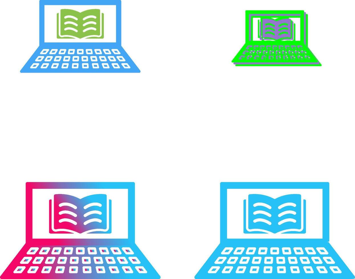 Unique Online Books Icon Design vector