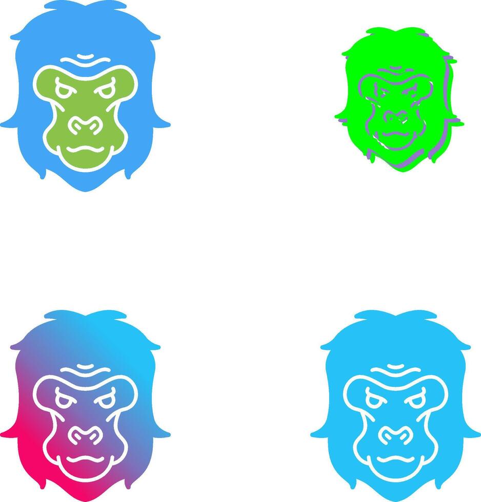 Gorilla Icon Design vector